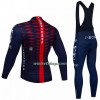Fietskleding (Fietsshirt Lange Mouw + Lange Koersbroek) 2022 INEOS Grenadiers - Blauw Rood
